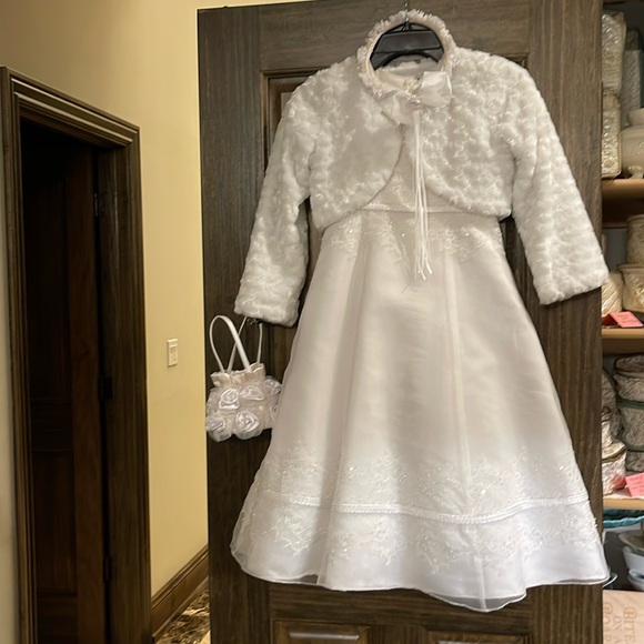 Communion/Special Event Dress by JJ An Jorden SZ 10 Girls (4 piece set)